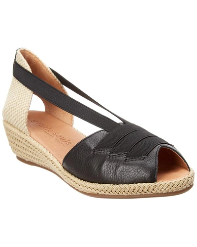 Shop Gentle Souls Luci Leather Wedge Sandal In Nocolor