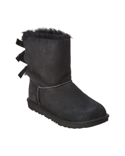 Shop Ugg Bailey Bow Ii Suede Boot In Black