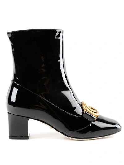 Shop Gucci Signature Double G Ankle Boots In Nero