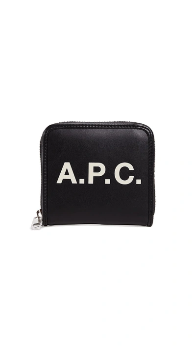 Shop Apc Morgan Zip Wallet In Black