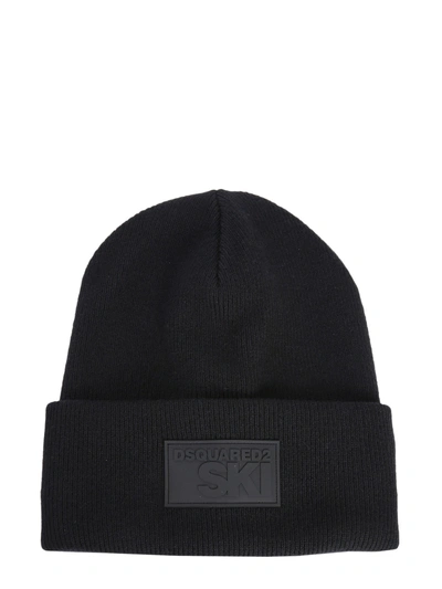 Shop Dsquared2 Wool Beanie In Nero