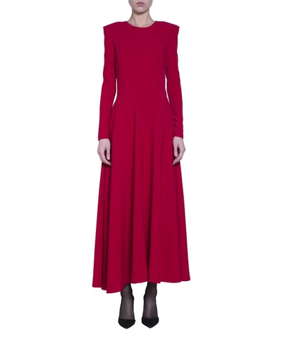 Shop Amen Crepe Viscose Dress In Rosso