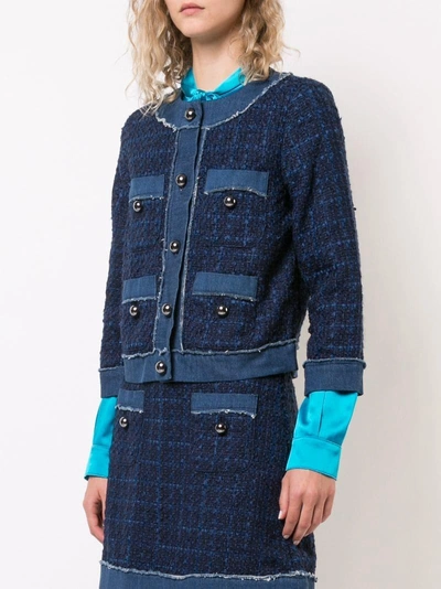 Shop Kate Spade Denim Tweed Jacket - Blue