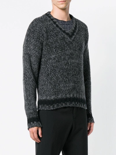 Shop Mp Massimo Piombo V-neck Sweater - Grey