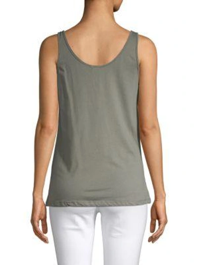 Shop Monrow Scoop Tank Top In Camo