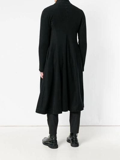 Shop Yohji Yamamoto Long Open Coat - Black