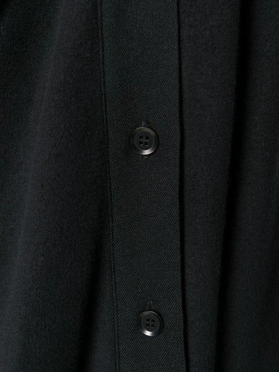 Shop Yohji Yamamoto Long Open Coat - Black