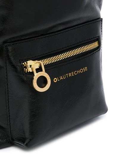 Shop L'autre Chose Embossed Logo Backpack - Black