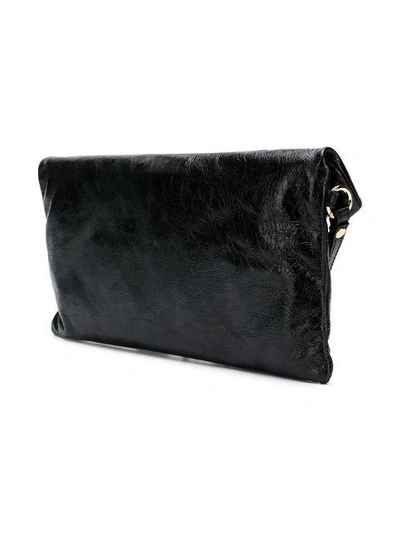 Shop L'autre Chose Foldover Top Clutch Bag - Black