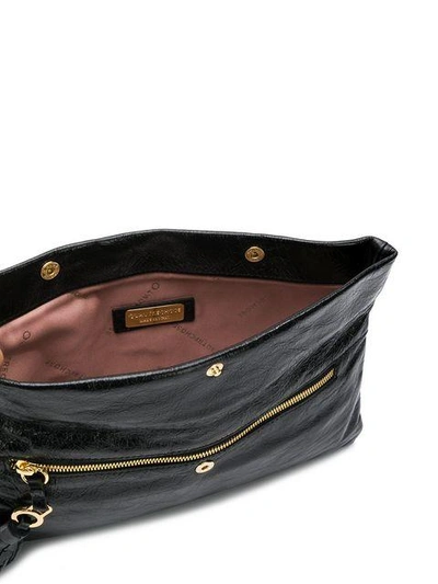 Shop L'autre Chose Foldover Top Clutch Bag - Black