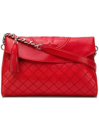 Shop Tory Burch Fleming Fold In Red
