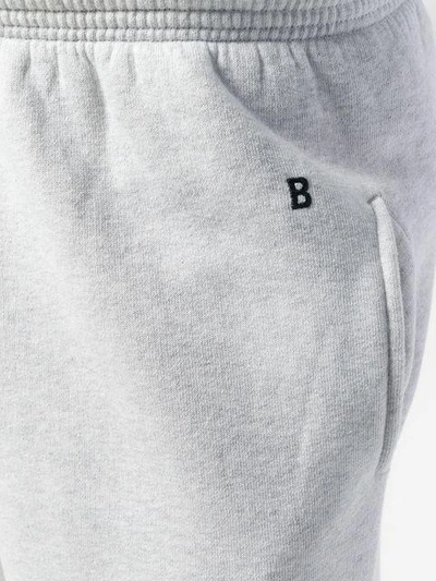 BALENCIAGA B刺绣全棉运动裤 - 灰色