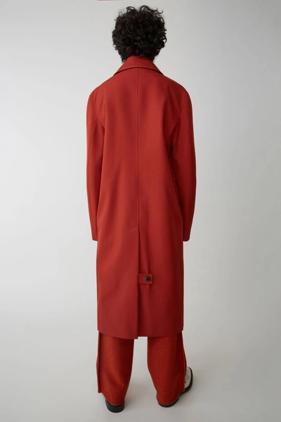 Shop Acne Studios Oversized Trench Coat Red