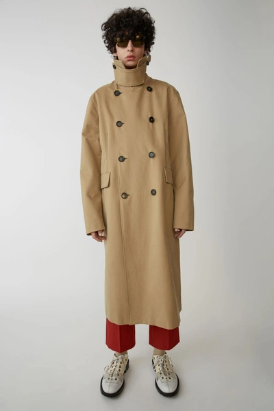 Shop Acne Studios Oversized Trench Coat Sand Beige