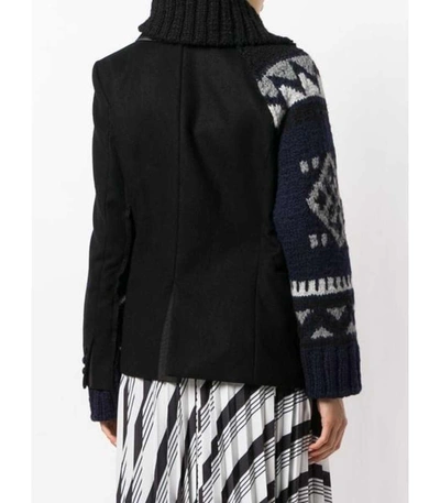 Shop Sacai Mash-up Jacket In Black