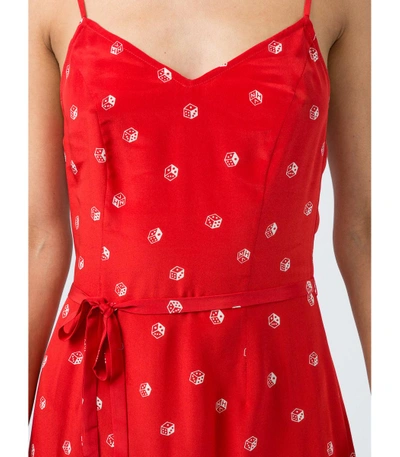 Shop Harley Viera-newton Lily Slip Dress In Red/white
