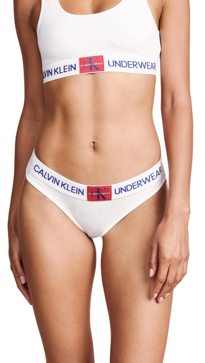 Calvin Klein Underwear Monogram Bikini In White | ModeSens