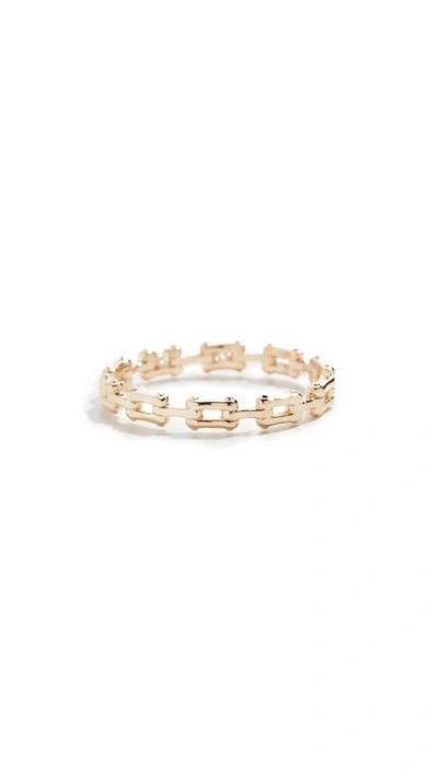 Shop Cloverpost Bracket Ring In Yellow Gold