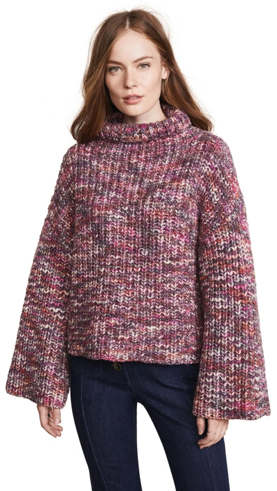 Shop Demylee Aeris Sweater In Magenta Twist