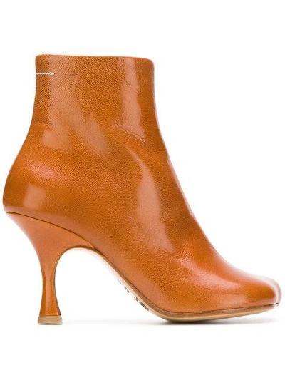 Shop Mm6 Maison Margiela Ankle Boots In Brown