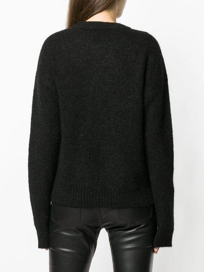 Shop Laneus Crew Neck Sweater In Black