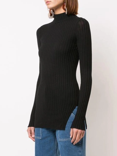 Shop Apiece Apart Ribbed Knit Sweater - Black