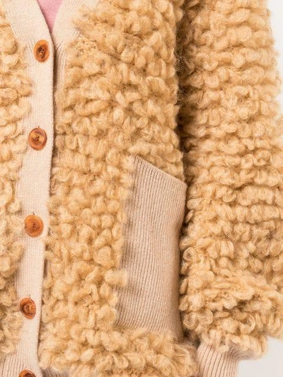 Shop Roksanda Oversized Textured Cardigan - Neutrals