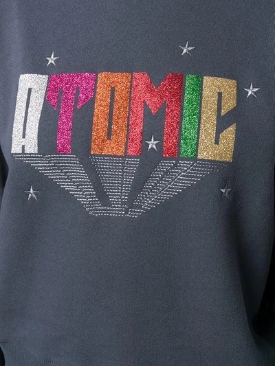 metallic print sweatshirt