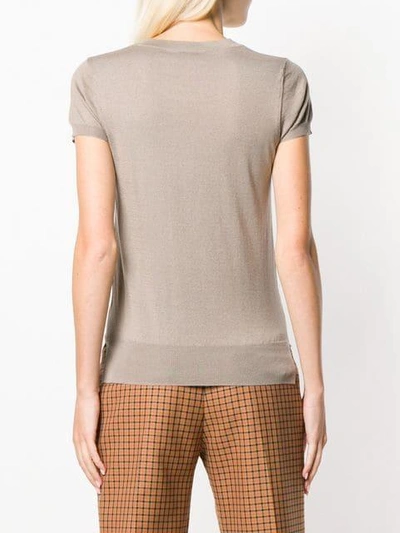 Shop Snobby Sheep Knitted Top In Neutrals