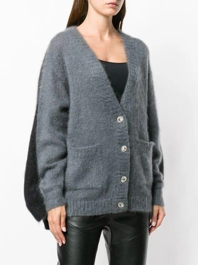 Shop Y/project Double Layered Cardigan In Grey