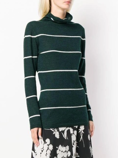 Shop Les Copains Striped Sweater In Black