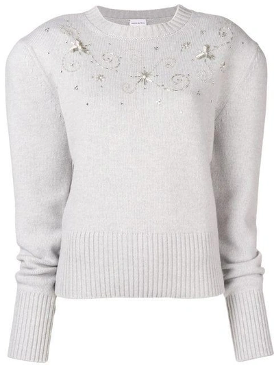 Shop Magda Butrym Murray Embellished Jumper - Grey