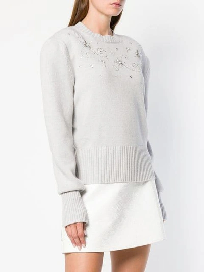 Shop Magda Butrym Murray Embellished Jumper - Grey