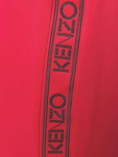 Shop Kenzo Logo Tape Track Pants In Red