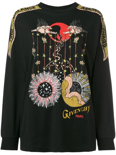 Shop Givenchy Libra Graphic Long Sleeve T-shirt