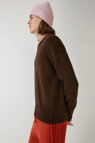 Shop Acne Studios Classic Sweater Brown Melange