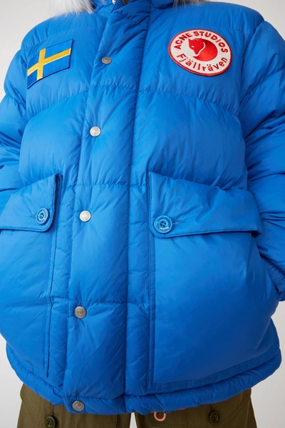 Shop Acne Studios Expedition Print M A/f Blue In Reversible Down Jacket