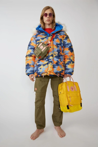 Shop Acne Studios Expedition Print M A/f Blue In Reversible Down Jacket