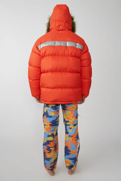 Shop Acne Studios Expedition M A/f Deep Orange In Reversible Down Jacket