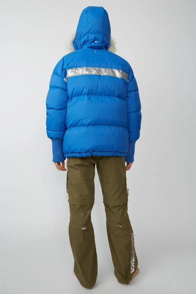 Shop Acne Studios Expedition Print W A/f Blue In Reversible Down Jacket