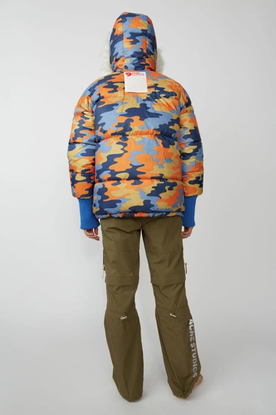 Shop Acne Studios Expedition Print W A/f Blue In Reversible Down Jacket