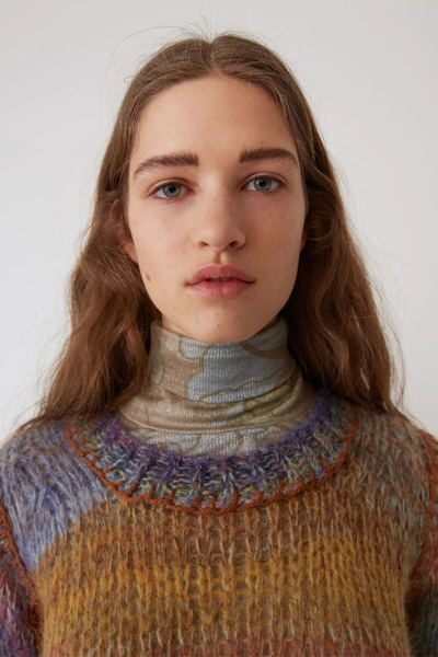 Shop Acne Studios Rainbow Mohair Dress Multi