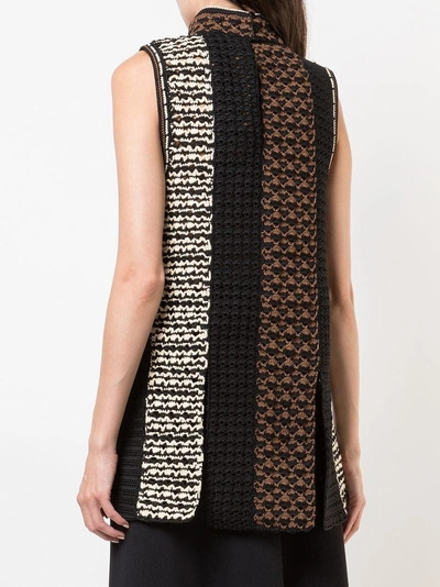 Shop Proenza Schouler Colour-block Sleeveless Sweater In Black