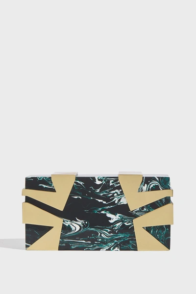 Kdp Marble Clutch In Green