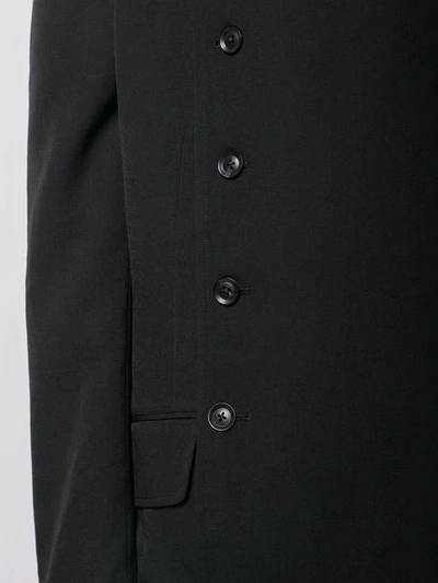 Shop Yohji Yamamoto Oversized Double Breasted Jacket - Black