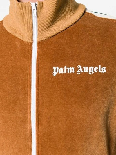 Shop Palm Angels Classic Track Jacket In Brown