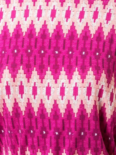 Shop Prabal Gurung Geometric Fitted Sweater In Pink