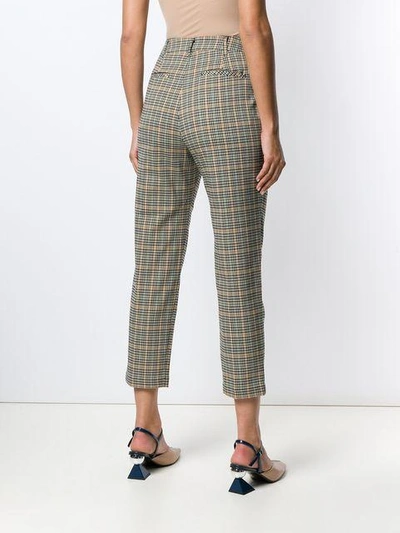 Shop Neul Checkered High-waisted Trousers - Neutrals