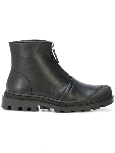 Shop Loewe Zip Up Boots - Black