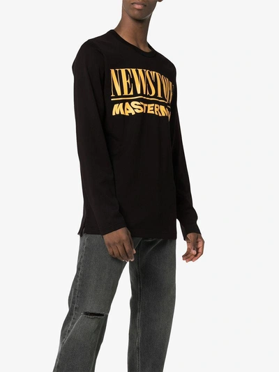 Mastermind Japan Logo Print Cotton T-shirt - Black In Black